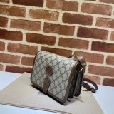 Designer Fake Gucci 671620  shoulder bag with Interlocking G in GG Supreme