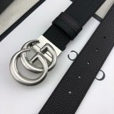 AAA+ Gucci 38mm Replica GG sliver/golden black Belt