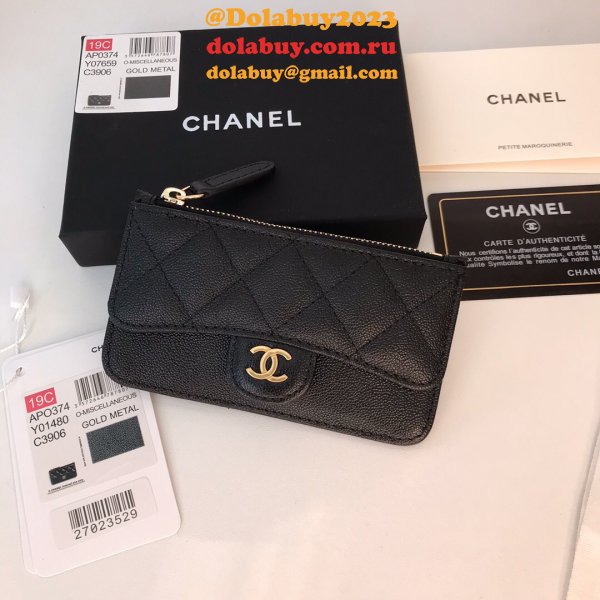 Replica CC Wallets and cardholders Designer AP0374 Black