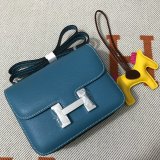 Hermes Constance Bag 18cm Epsom Leather Blue