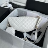 Designer CC High Quality Calfskin Waist AS1077 White Bag