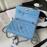 Good Replica Woc A80982 Wallet on Chain Lambskin & Gold-Tone Metal